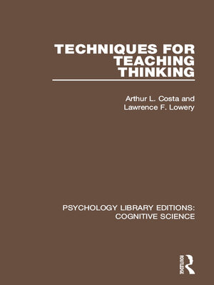 cover image of Techniques for Teaching Thinking